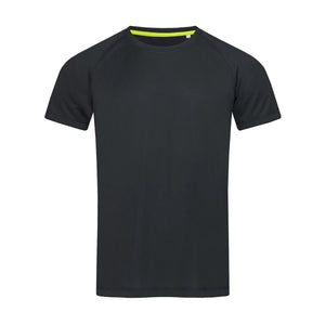 T-shirt Active 140 Raglan nero / S - personalizzabile con logo