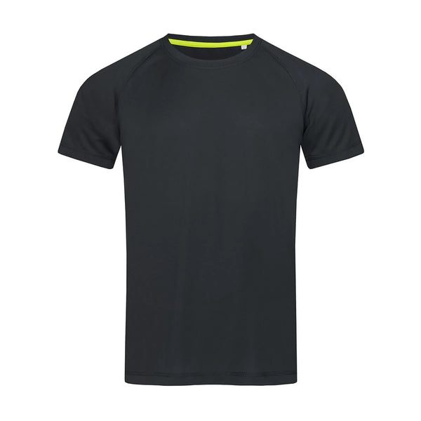 T-shirt Active 140 Raglan nero / S - personalizzabile con logo
