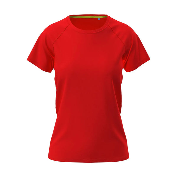 T-shirt Active 140 Raglan rosso / XS - personalizzabile con logo
