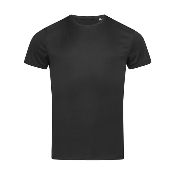 T-shirt Active Sports-t nero / S - personalizzabile con logo
