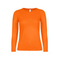 T-shirt B&C #E150 Manica Lunga Donna arancione / XS - personalizzabile con logo