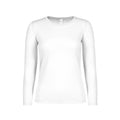 T-shirt B&C #E150 Manica Lunga Donna bianco / XS - personalizzabile con logo