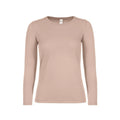 T-shirt B&C #E150 Manica Lunga Donna rosa / XS - personalizzabile con logo