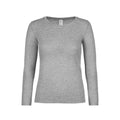 T-shirt B&C #E150 Manica Lunga Donna sport grey / XS - personalizzabile con logo