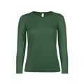 T-shirt B&C #E150 Manica Lunga Donna verde / XS - personalizzabile con logo