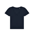 T-shirt B&C #E150 V Donna blu / XS - personalizzabile con logo