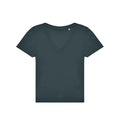 T-shirt B&C #E150 V Donna grigio / XS - personalizzabile con logo