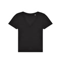 T-shirt B&C #E150 V Donna nero / XS - personalizzabile con logo