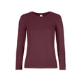 T-shirt B&C #E190 Manica Lunga Donna bordeaux / XS - personalizzabile con logo