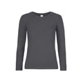 T-shirt B&C #E190 Manica Lunga Donna grigio / XS - personalizzabile con logo
