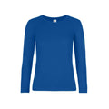 T-shirt B&C #E190 Manica Lunga Donna royal / XS - personalizzabile con logo