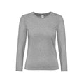 T-shirt B&C #E190 Manica Lunga Donna sport grey / XS - personalizzabile con logo
