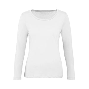 T-shirt B&C Inspire Manica Lunga T Donna bianco / XS - personalizzabile con logo