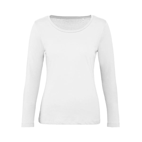 T-shirt B&C Inspire Manica Lunga T Donna bianco / XS - personalizzabile con logo