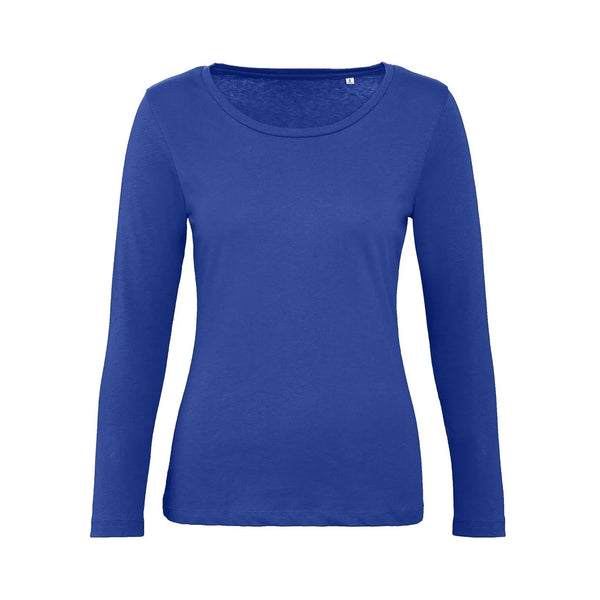 T-shirt B&C Inspire Manica Lunga T Donna blu / XS - personalizzabile con logo