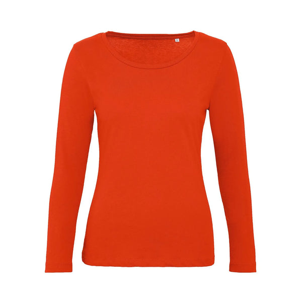 T-shirt B&C Inspire Manica Lunga T Donna rosso / XS - personalizzabile con logo