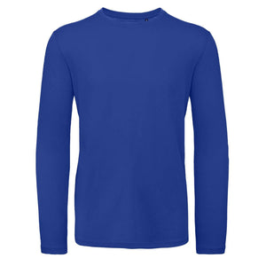 T-shirt B&C Inspire Manica Lunga T Uomo blu / S - personalizzabile con logo