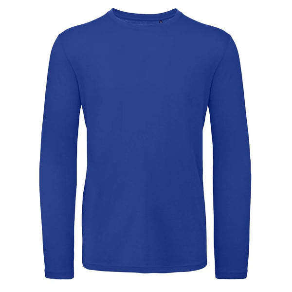 T-shirt B&C Inspire Manica Lunga T Uomo blu / S - personalizzabile con logo