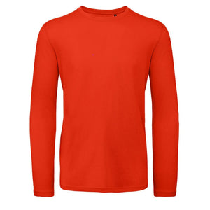 T-shirt B&C Inspire Manica Lunga T Uomo rosso / S - personalizzabile con logo