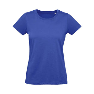 T-shirt B&C Inspire Plus T Donna blu / XS - personalizzabile con logo