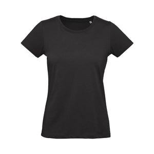 T-shirt B&C Inspire Plus T Donna nero / XS - personalizzabile con logo