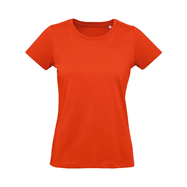 T-shirt B&C Inspire Plus T Donna rosso / XS - personalizzabile con logo