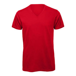 T-shirt B&C Inspire V T Uomo rosso / S - personalizzabile con logo