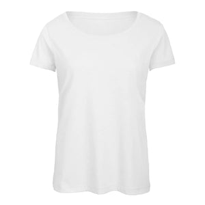 T-shirt B&C Triblend Donna bianco / XS - personalizzabile con logo
