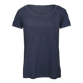 T-shirt B&C Triblend Donna blu / XS - personalizzabile con logo