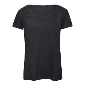 T-shirt B&C Triblend Donna grigio / XS - personalizzabile con logo