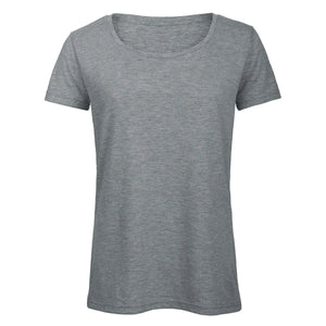 T-shirt B&C Triblend Donna heather light grey / XS - personalizzabile con logo