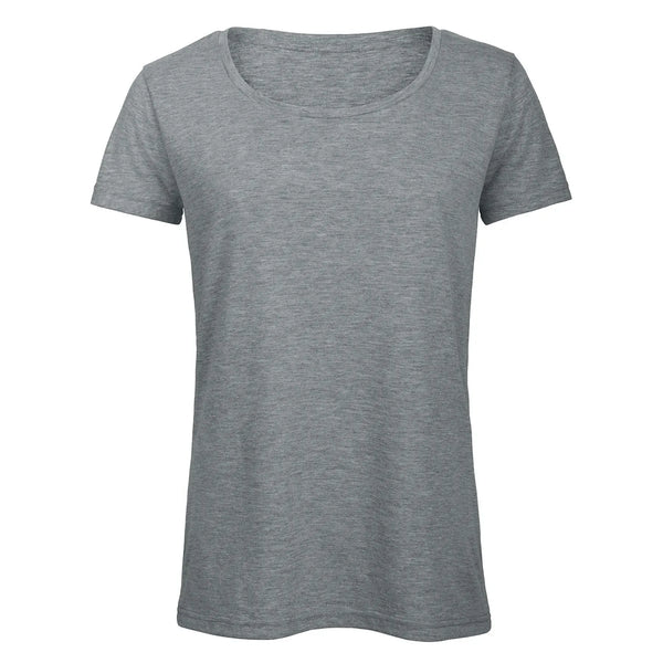 T-shirt B&C Triblend Donna heather light grey / XS - personalizzabile con logo