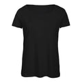 T-shirt B&C Triblend Donna nero / XS - personalizzabile con logo
