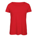 T-shirt B&C Triblend Donna rosso / XS - personalizzabile con logo