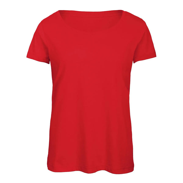 T-shirt B&C Triblend Donna rosso / XS - personalizzabile con logo