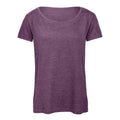 T-shirt B&C Triblend Donna viola / XS - personalizzabile con logo