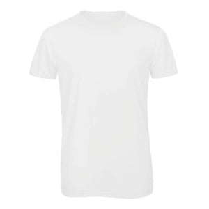 T-shirt B&C Triblend Uomo bianco / S - personalizzabile con logo