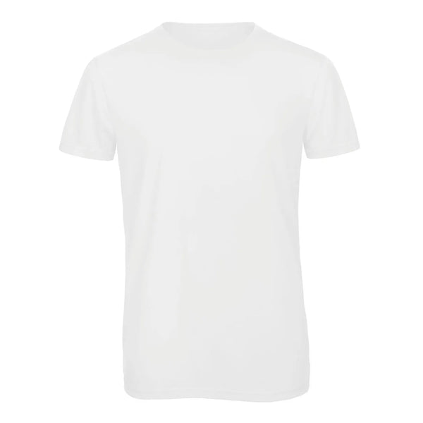 T-shirt B&C Triblend Uomo bianco / S - personalizzabile con logo