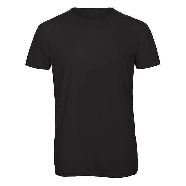 T-shirt B&C Triblend Uomo nero / S - personalizzabile con logo