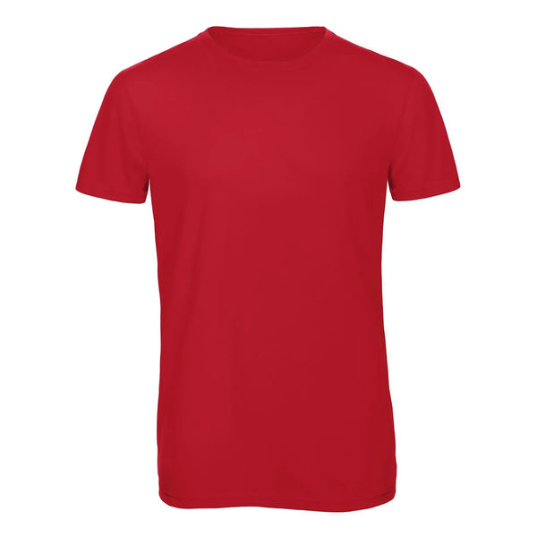 T-shirt B&C Triblend Uomo rosso / S - personalizzabile con logo