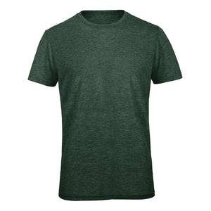 T-shirt B&C Triblend Uomo verde / S - personalizzabile con logo
