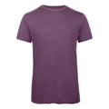 T-shirt B&C Triblend Uomo viola / S - personalizzabile con logo