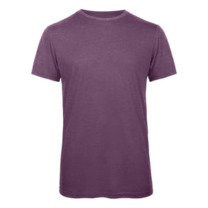 T-shirt B&C Triblend Uomo viola / S - personalizzabile con logo