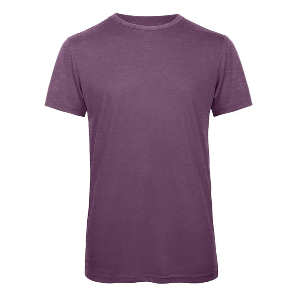 T-shirt B&C Triblend Uomo viola / S - personalizzabile con logo