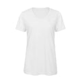 T-shirt B&C V Triblend Donna bianco / XS - personalizzabile con logo