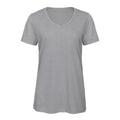 T-shirt B&C V Triblend Donna grigio / XS - personalizzabile con logo