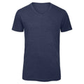 T-shirt B&C V Triblend Uomo blu / S - personalizzabile con logo