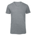 T-shirt B&C V Triblend Uomo grigio / S - personalizzabile con logo