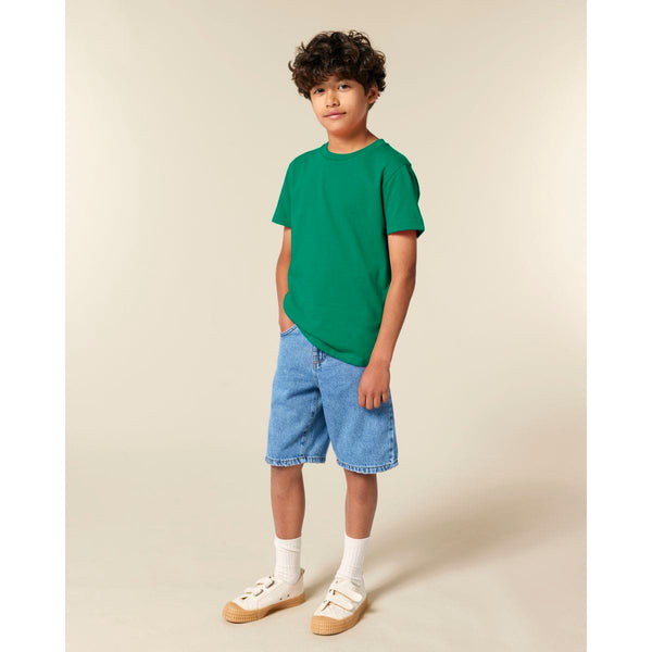 T-shirt bambino Iconic Mini Creator 2.0 verdant green / 3-4/98-104cm - personalizzabile con logo