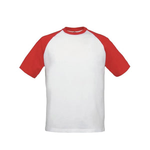 T-shirt Base-Ball white/red / S - personalizzabile con logo